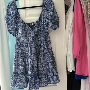 Zara XL Blue Flower Dress